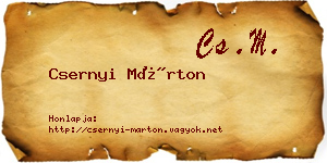 Csernyi Márton névjegykártya